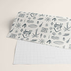 Modern Surf Shack . Navy Wrapping Paper Gallery Image 2
