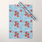 Tomatoes Checkered Grid Wrapping Paper Gallery Image 1