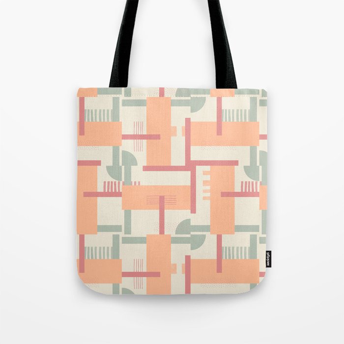 Playful geometric stripes C Tote Bag Gallery Image 1