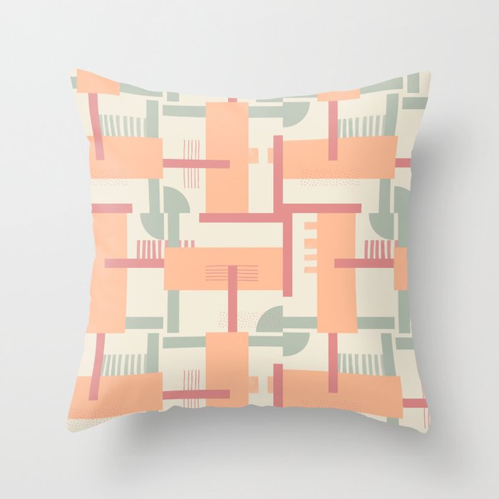 Playful geometric stripes C Throw Pillow Gallery Image 6