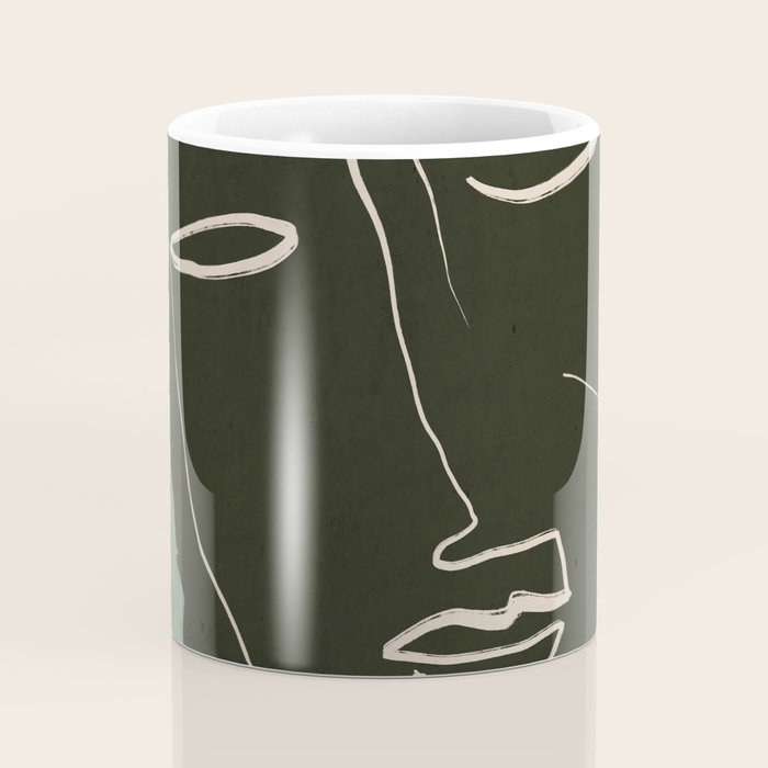 Minimal Abstract Art Face 2 Coffee Mug Gallery Image 4