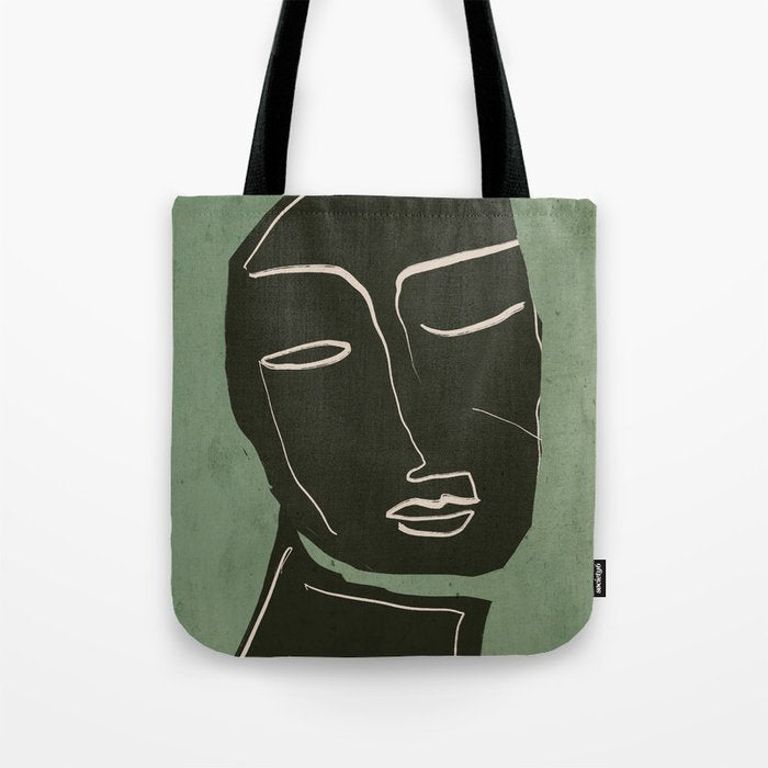 Minimal Abstract Art Face 2 Tote Bag Gallery Image 1
