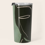 Minimal Abstract Art Face 2 Travel Mug Gallery Image 3