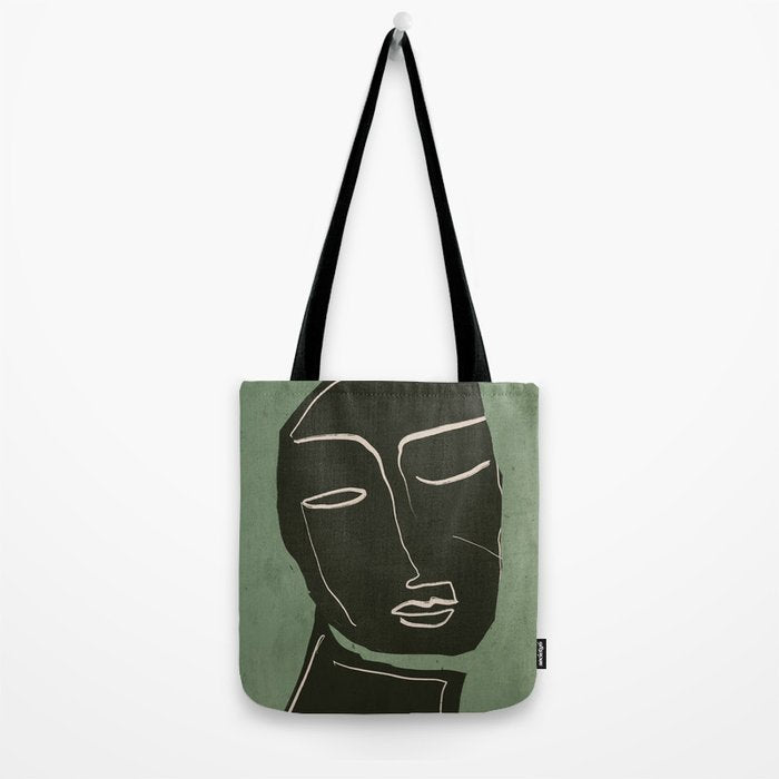 Minimal Abstract Art Face 2 Tote Bag Gallery Image 2