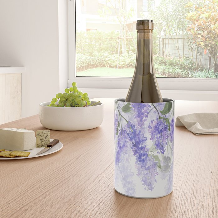 Purple Wisteria Flowers Wine Chiller Gallery Image 4