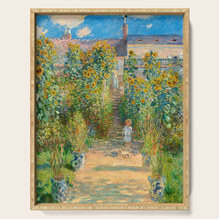 Claude Monet, The Artist's Garden at Vétheuil, 1880 Serving Tray Gallery Image 1