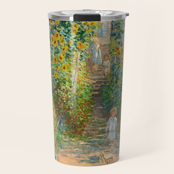 Claude Monet, The Artist's Garden at Vétheuil, 1880 Travel Mug Gallery Image 1