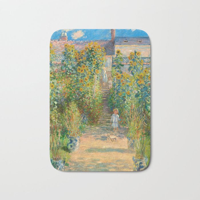 Claude Monet, The Artist's Garden at Vétheuil, 1880 Bath Mat Gallery Image 1