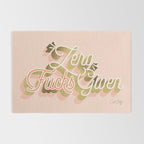 Zero F*cks Given - Blush & Gold Palette Rug Gallery Image 2