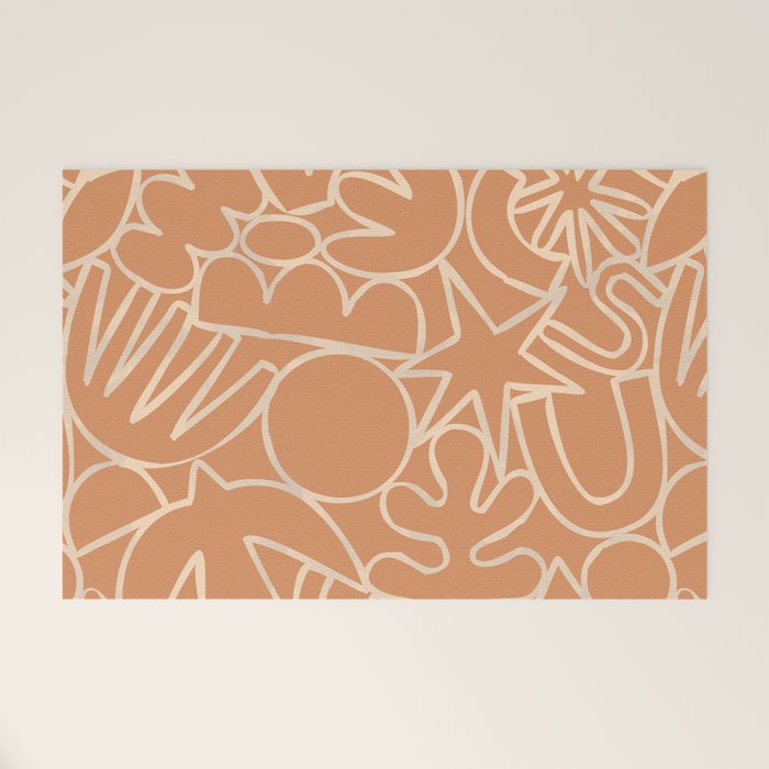 Abstract organic nature art shape paint pattern Welcome Mat Gallery Image 1