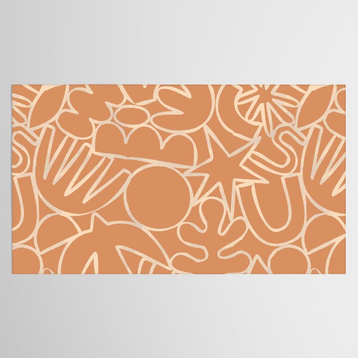 Abstract organic nature art shape paint pattern Tablecloth Gallery Image 2