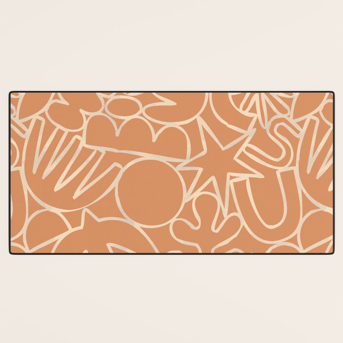 Abstract organic nature art shape paint pattern Desk Mat Gallery Image 3