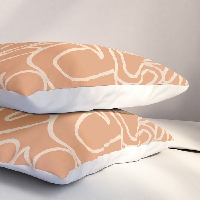 Abstract organic nature art shape paint pattern Pillow Sham Gallery Image 3
