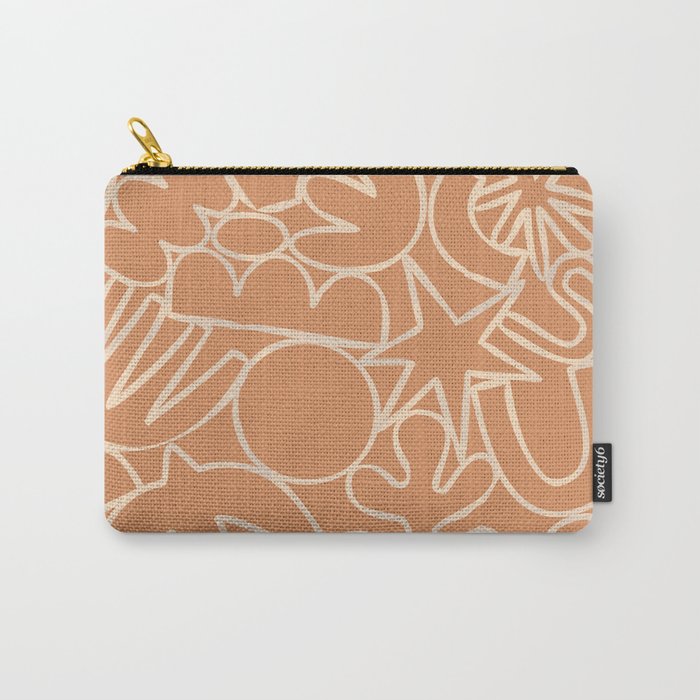 Abstract organic nature art shape paint pattern Carry All Pouch Gallery Image 1