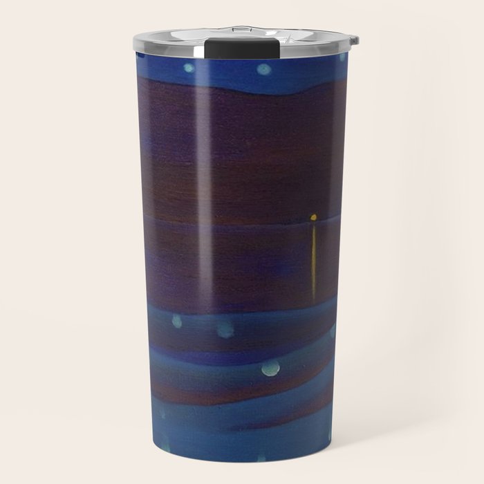 Starlight Night, Lake George, New York landscape painting by Georgia O'Keeffe Travel Mug Gallery Image 1
