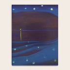 Starlight Night, Lake George, New York landscape painting by Georgia O'Keeffe Notebook Gallery Image 4