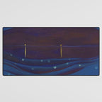 Starlight Night, Lake George, New York landscape painting by Georgia O'Keeffe Desk Mat Gallery Image 3