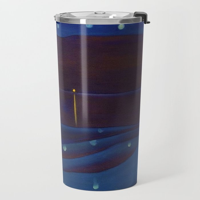 Starlight Night, Lake George, New York landscape painting by Georgia O'Keeffe Travel Mug Gallery Image 2