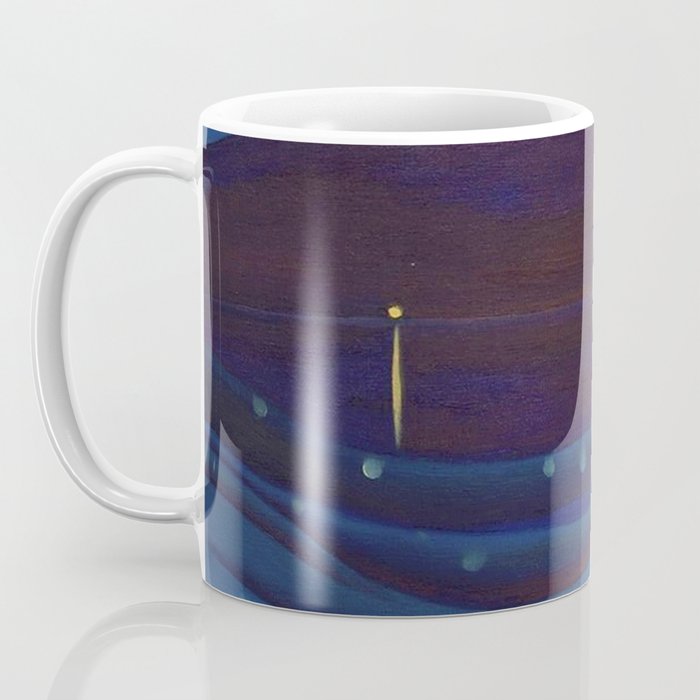 Starlight Night, Lake George, New York landscape painting by Georgia O'Keeffe Coffee Mug Gallery Image 3