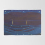 Starlight Night, Lake George, New York landscape painting by Georgia O'Keeffe Rug Gallery Image 2
