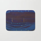 Starlight Night, Lake George, New York landscape painting by Georgia O'Keeffe Bath Mat Gallery Image 1