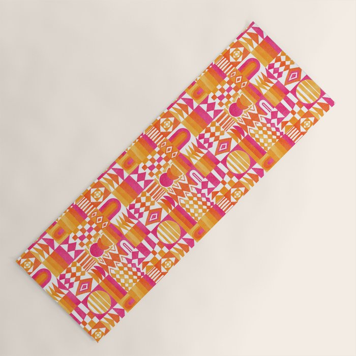 Geometric Tapestry - Summer Sunshine  Yoga Mat Gallery Image 1