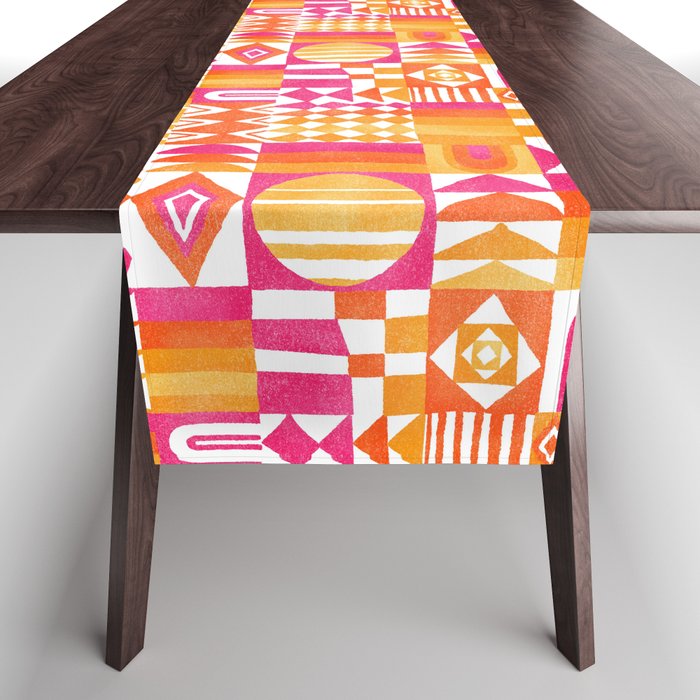 Geometric Tapestry - Summer Sunshine  Table Runner Gallery Image 1