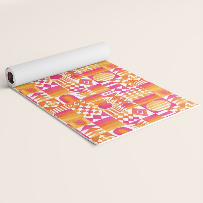 Geometric Tapestry - Summer Sunshine  Yoga Mat Gallery Image 2