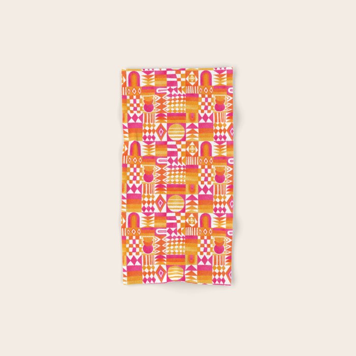 Geometric Tapestry - Summer Sunshine  Bath Towel Gallery Image 1