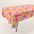 Geometric Tapestry - Summer Sunshine  Tablecloth Gallery Image 1