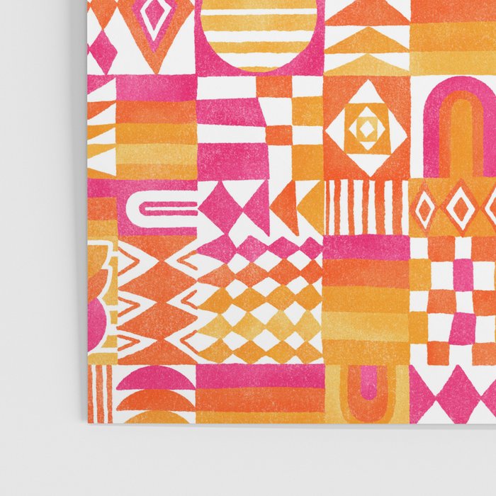 Geometric Tapestry - Summer Sunshine  Poster Gallery Image 3