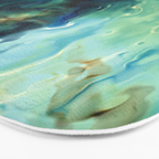 Marbled Ocean Abstract, Navy, Blue, Teal, Green Bath Mat Gallery Image 3
