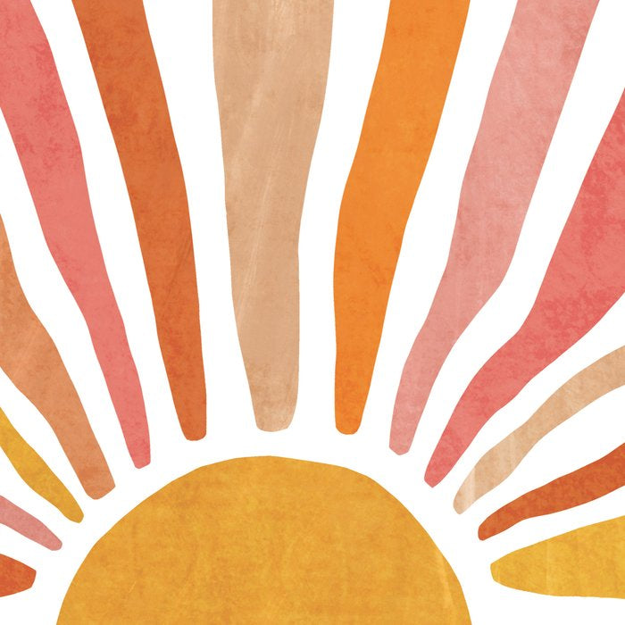 Retro abstract sun in pink, peach, yellow, orange Coffee Mug Gallery Image 2