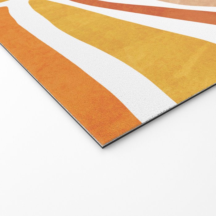 Retro abstract sun in pink, peach, yellow, orange Welcome Mat Gallery Image 2