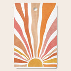 Retro abstract sun in pink, peach, yellow, orange Cutting Board Gallery Image 1
