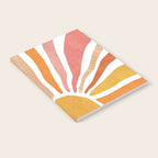 Retro abstract sun in pink, peach, yellow, orange Notebook Gallery Image 2