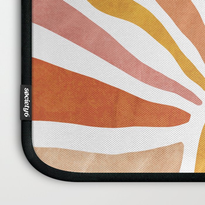 Retro abstract sun in pink, peach, yellow, orange Laptop Sleeve Gallery Image 3