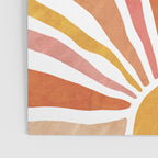 Retro abstract sun in pink, peach, yellow, orange Poster Gallery Image 3