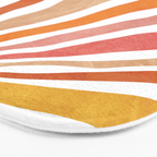 Retro abstract sun in pink, peach, yellow, orange Bath Mat Gallery Image 3