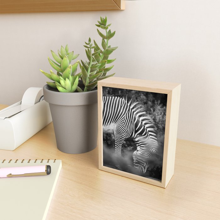 Zebra Abstract Black and White Fine Art Photography Mini Art Print Gallery Image 2