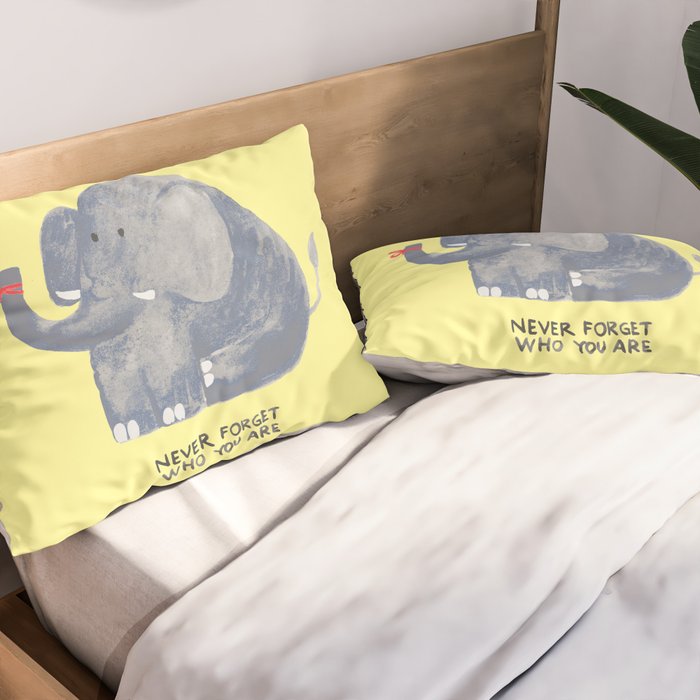 Elephant never forgets Pillow Sham Gallery Image 2