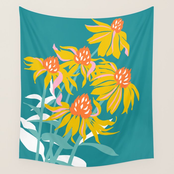 Flower Market Los Angeles Wall Tapestry Gallery Image 1