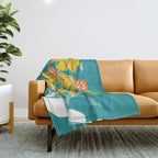 Flower Market Los Angeles Throw Blanket Gallery Image 1