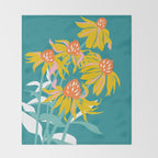 Flower Market Los Angeles Throw Blanket Gallery Image 2