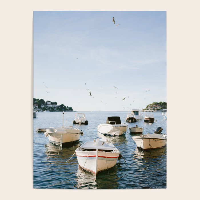 Boats of Hvar | Croatia ocean sea fine art photography print | Wanderlust travel poster Poster Gallery Image 4