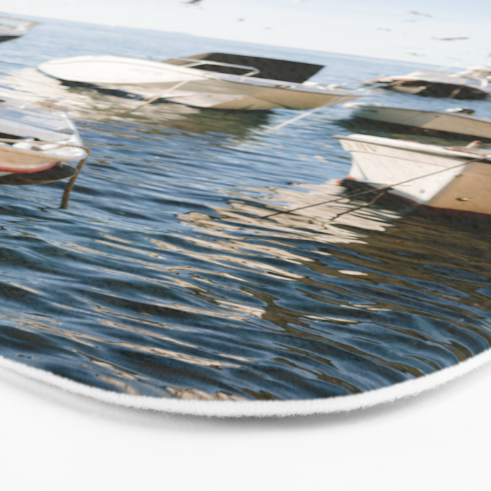 Boats of Hvar | Croatia ocean sea fine art photography print | Wanderlust travel poster Bath Mat Gallery Image 3