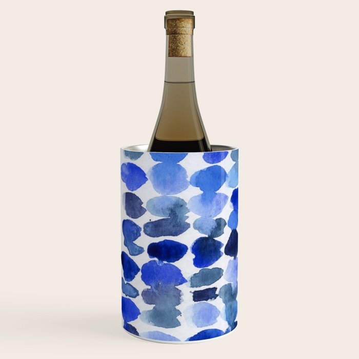 Ocean Colors Watercolor Abstract Wine Chiller Gallery Image 2