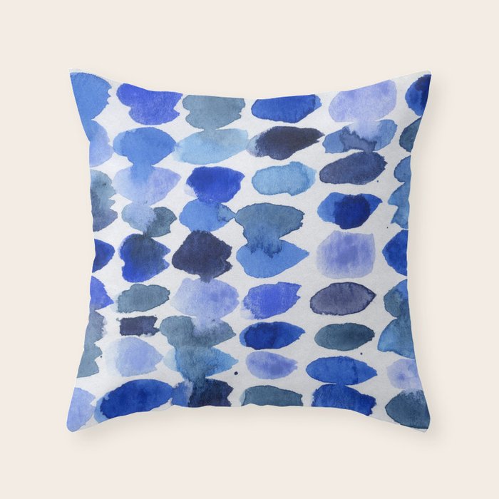 Ocean Colors Watercolor Abstract Throw Pillow Gallery Image 6