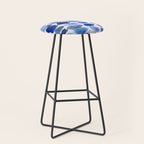 Ocean Colors Watercolor Abstract Stool Gallery Image 1