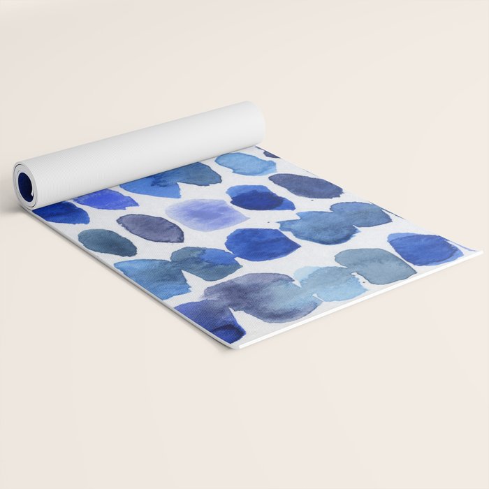 Ocean Colors Watercolor Abstract Yoga Mat Gallery Image 2